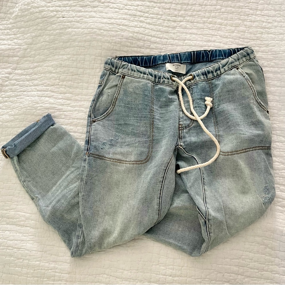 One Teaspoon Shabbies Drawstring Boyfriend Jeans Medium NWOT